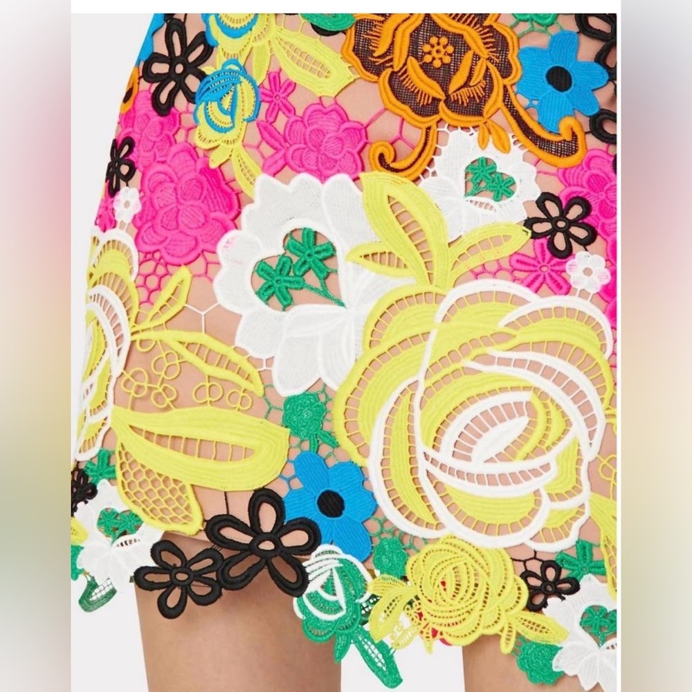 Milly Floral Lace Mini Skirt - Multicolor - Picture 4 of 7